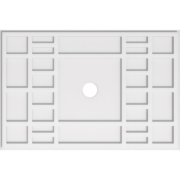 Ekena Millwork Beaux Architectural Grade PVC Ceiling Medallion, 36"W x 24"H x 3"ID x 12 1/2"C x 1"P, One-Piece CMP36X24BX-03000 - main